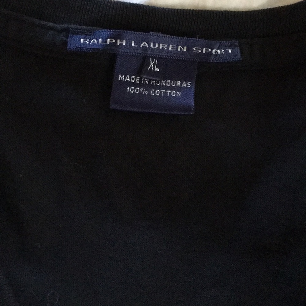 Ralph Lauren Sport Black V Neck Soft Cotton Top XL - Picture 3 of 4